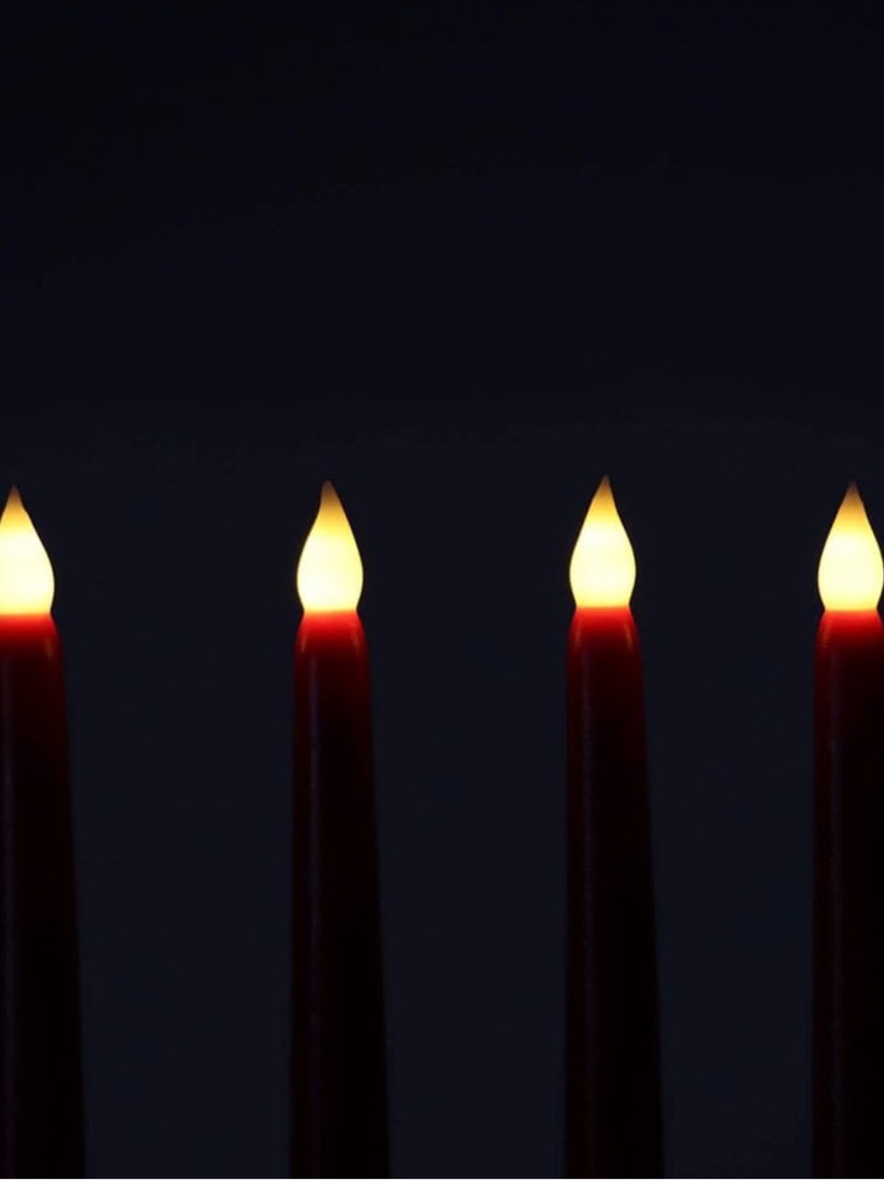 Flameless LED Taper Candles w/ Remote – Set of 4 Red Candles - Picture 6 of 6